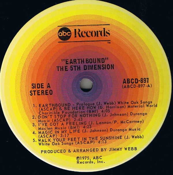 5th Dimension - Earthbound (VG) (Vinyl LP)