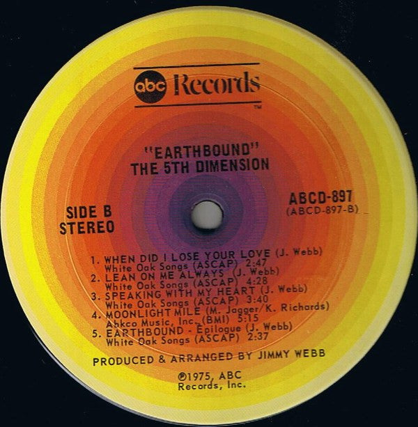 5th Dimension - Earthbound (VG) (Vinyl LP)