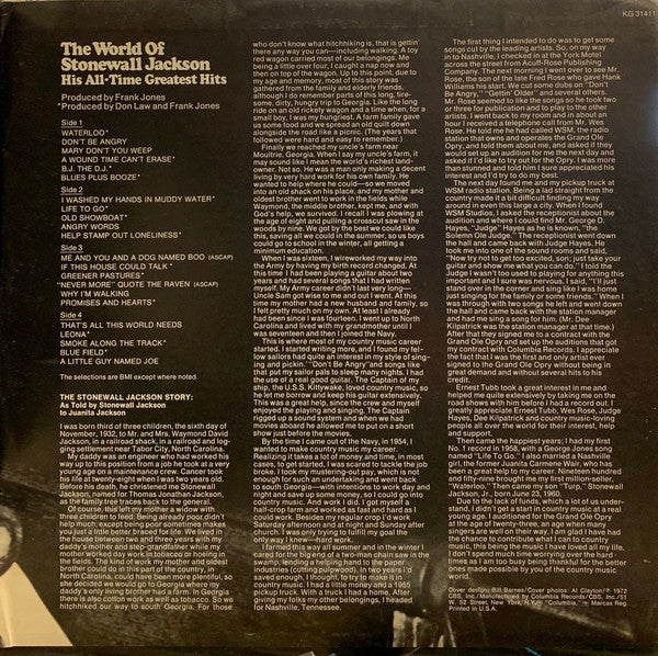 Jackson, Stonewall - The World Of (M) (Vinyl LP)