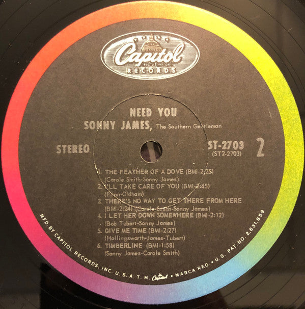 James, Sonny And The Southern Gentlemen - Need You (VG) (Vinyl LP)