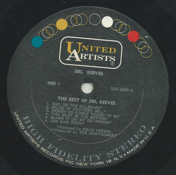 Reeves, Del - The Best Of Del Reeves (NM or M-) (Vinyl LP)