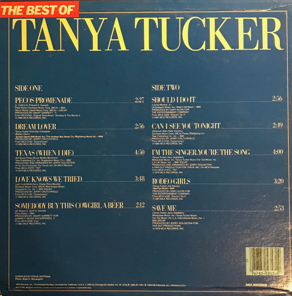 Tucker, Tanya - The Best Of Tanya Tucker (Vinyl, VG+) (Vinyl LP)