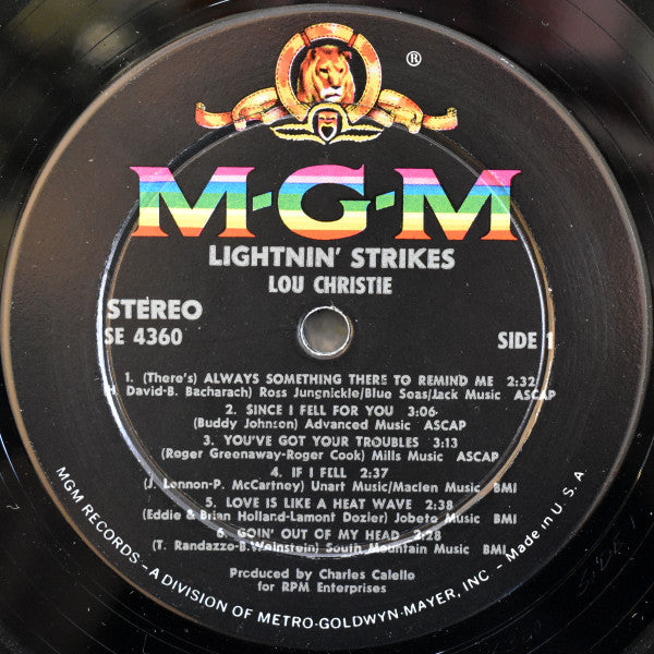 Christie, Lou - Lightnin' Strikes (VG+) (Vinyl LP)