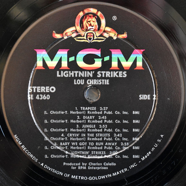 Christie, Lou - Lightnin' Strikes (VG+) (Vinyl LP)