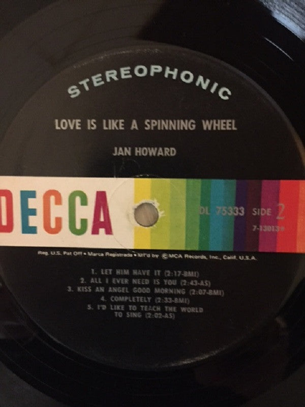 Howard, Jan - Love Is Like A Spinning Wheel (VG+) (Vinyl LP)