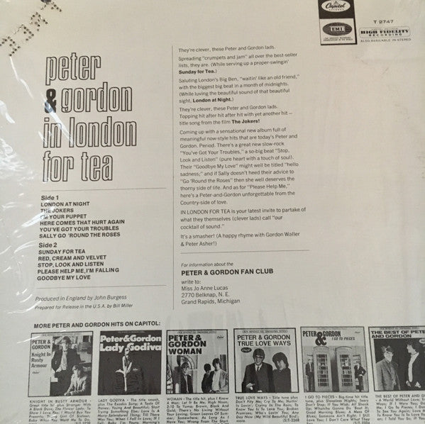 Peter & Gordon - In London For Tea (VG) (Vinyl LP)