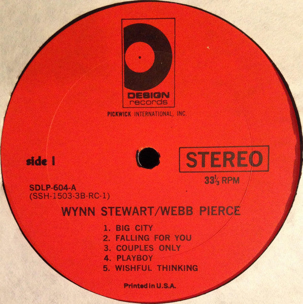 Stewart, Wynn / Webb Pierce - Country & Western Stars (VG+) (Vinyl LP)