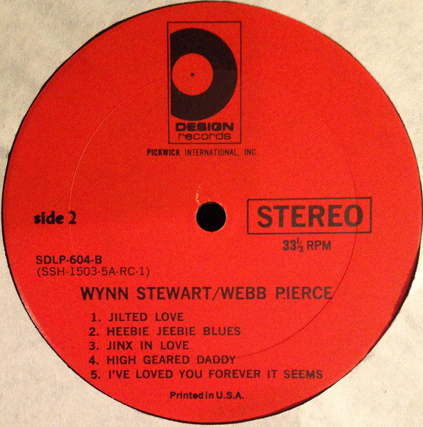 Stewart, Wynn / Webb Pierce - Country & Western Stars (VG+) (Vinyl LP)