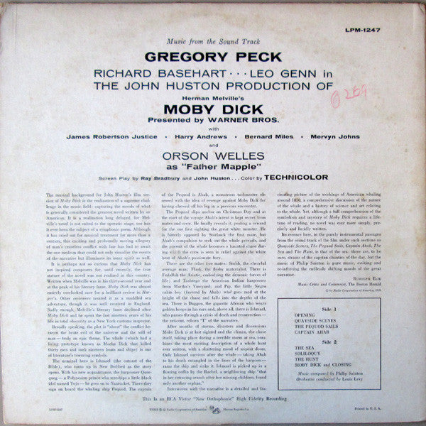 Moby Dick (Music From The Sound Track) (VG+) (Vinyl LP)
