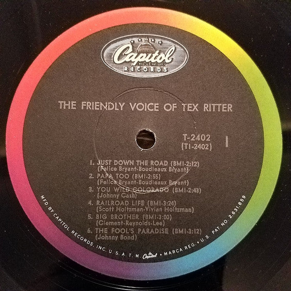 Ritter, Tex - The Friendly Voice Of (VG) (Vinyl LP)