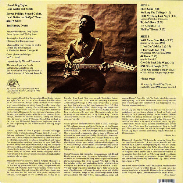 Taylor, Hound Dog And The HouseRockers - Hound Dog Taylor And The HouseRockers (Vinyl, VG+) (Vinyl LP)