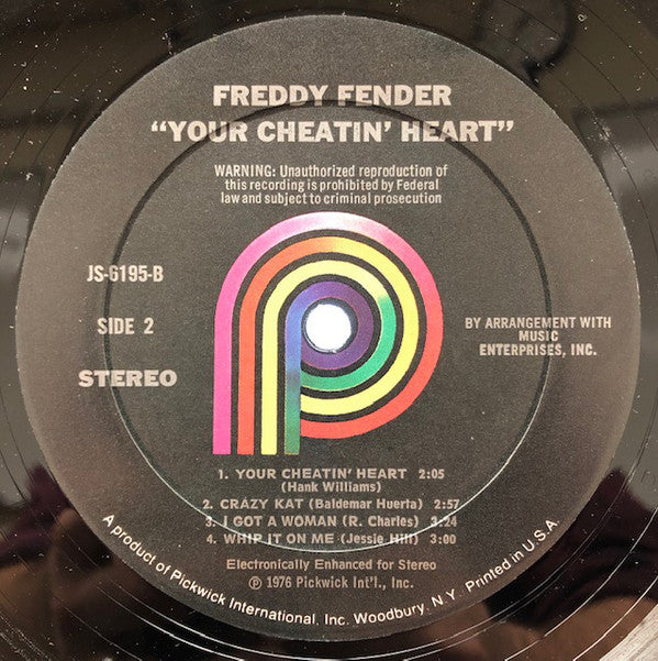 Fender, Freddy  - Your Cheatin' Heart (VG) (Vinyl LP)