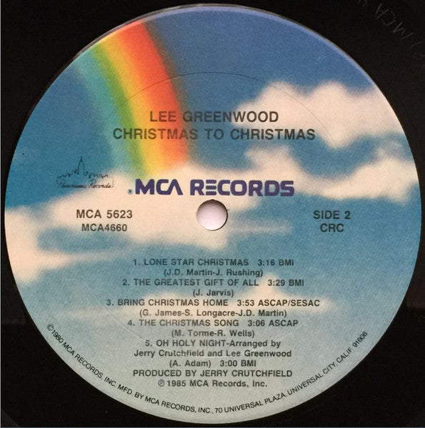 Greenwood, Lee - Christmas To Christmas (VG+) (Vinyl LP)
