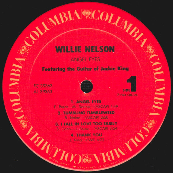 Nelson, Willie Featuring the Guitar Of Jackie King - Angel Eyes (Vinyl, VG) (Vinyl LP)