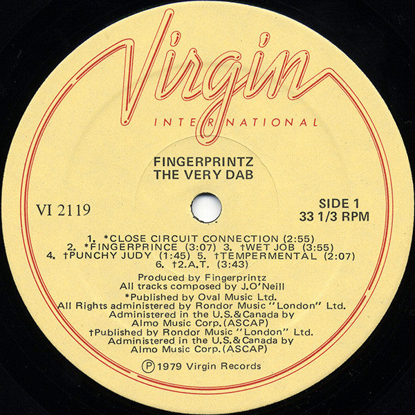 Fingerprintz - The Very Dab (VG+) (Vinyl LP)