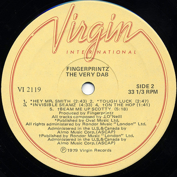 Fingerprintz - The Very Dab (VG+) (Vinyl LP)