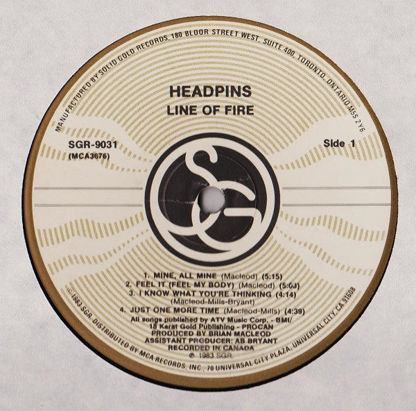 Headpins - Line Of Fire (VG+) (Vinyl LP)