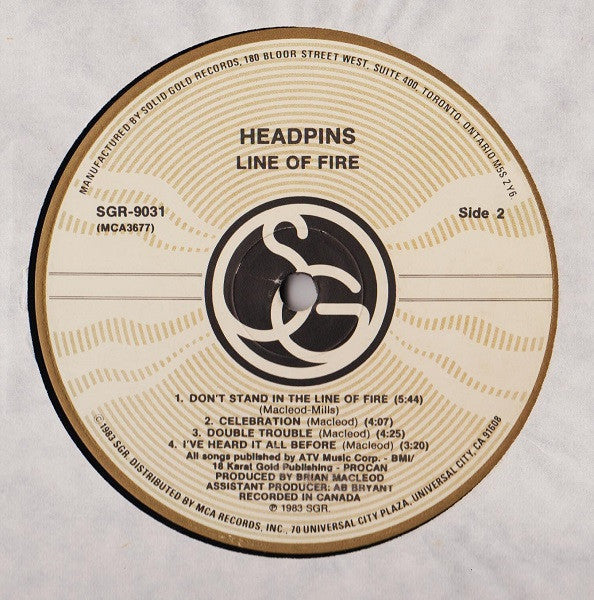 Headpins - Line Of Fire (VG+) (Vinyl LP)