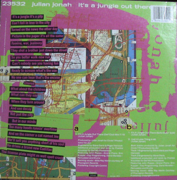 Jonah, Julian - It's A Jungle Out There (NM or M-) (Vinyl LP)