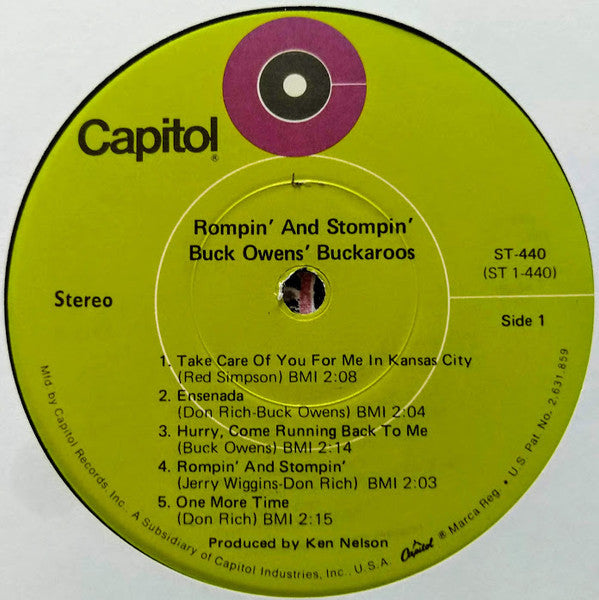 Buckaroos - Rompin' & Stompin' (VG+) (Vinyl LP)