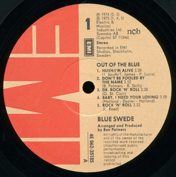 Blue Swede - Out Of The Blue (VG+) (Vinyl LP)