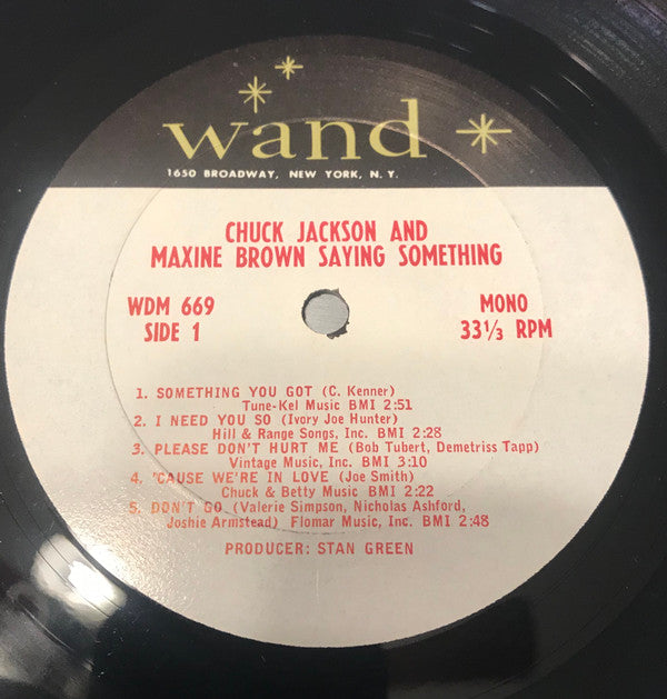 Jackson, Chuck & Maxine Brown - Saying Something (VG+) (Vinyl LP)