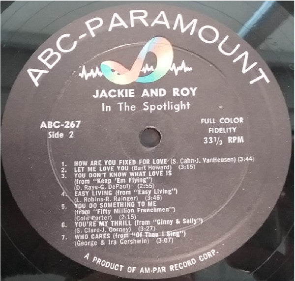 Jackie And Roy - In The Spotlight (VG+) (Vinyl LP)
