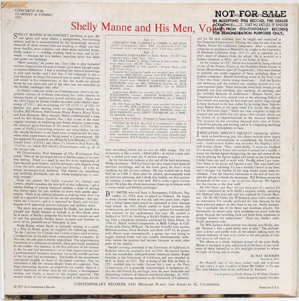 Manne, Shelley & His Men - Vol. 6:  "Concerto For Clarinet & Combo," Etc. (Vinyl, VG) (Vinyl LP)