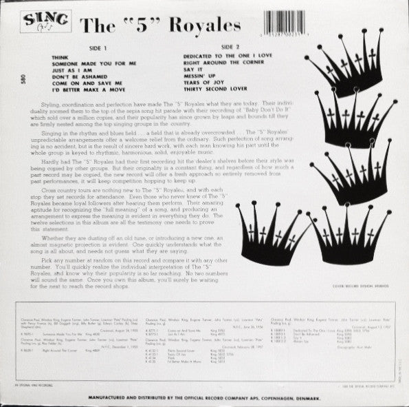 5 Royales - Dedicated To You (Vinyl, NM or M-) (Vinyl LP)