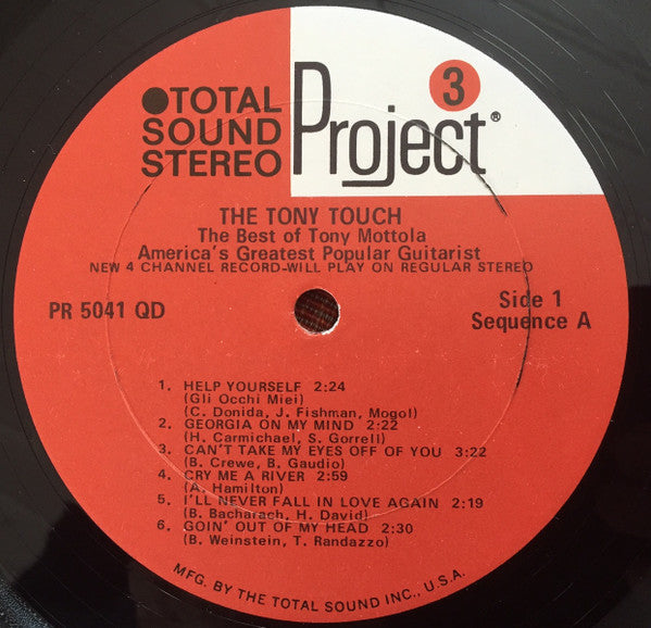 Mottola, tony - The Tony Touch (The Best Of Tony Mottola) (Vinyl, VG+) (Vinyl LP)