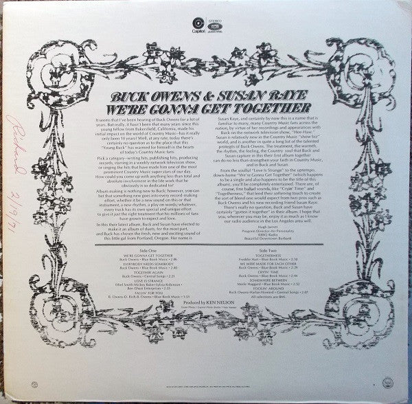 Owens, Buck & Susan Raye - We're Gonna Get Together (NM or M-) (Vinyl LP)