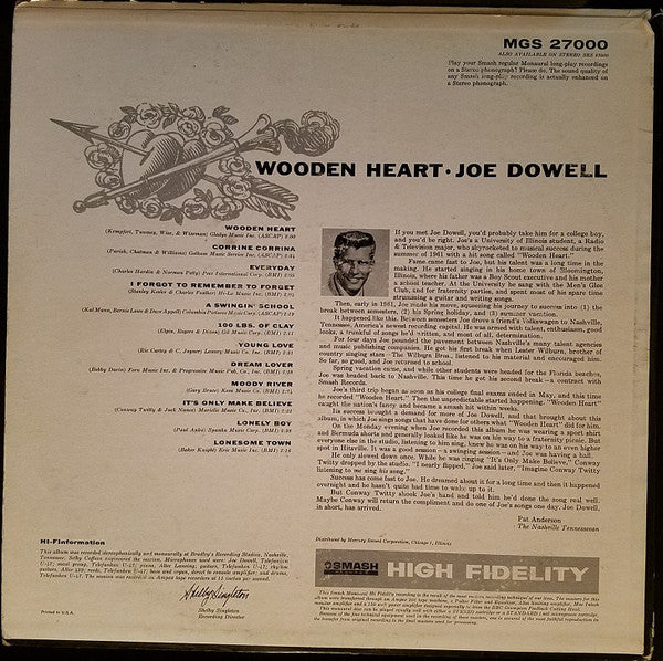 Dowell, Joe - Wooden Heart  (VG) (Vinyl LP)