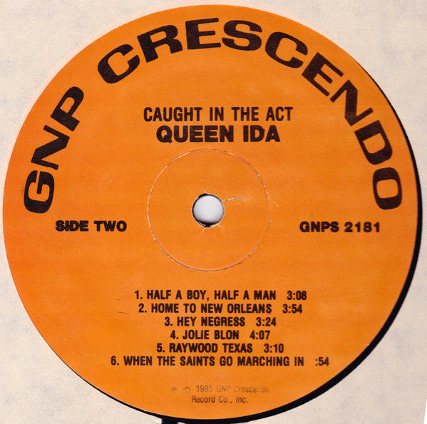 Queen Ida And Her Zydeco Band - Caught In The Act! (Vinyl, VG+) (Vinyl LP)