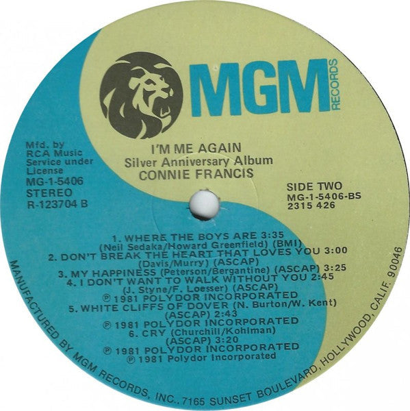 Francis, Connie - I'm Me Again - Silver Anniversary Album (VG+) (Vinyl LP)