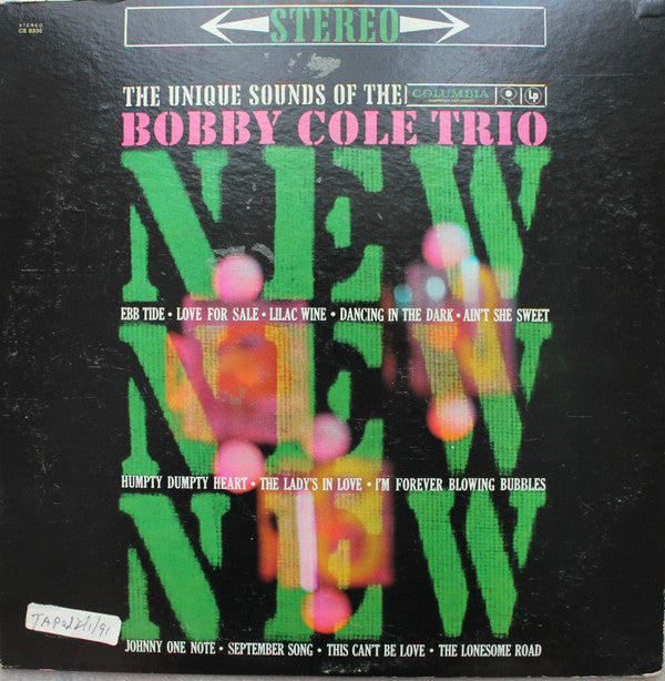 Cole, Bobby Trio - New! New! New! (The Unique Sounds Of The Bobby Cole Trio) (VG) (Vinyl LP)