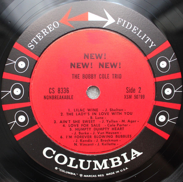 Cole, Bobby Trio - New! New! New! (The Unique Sounds Of The Bobby Cole Trio) (VG) (Vinyl LP)