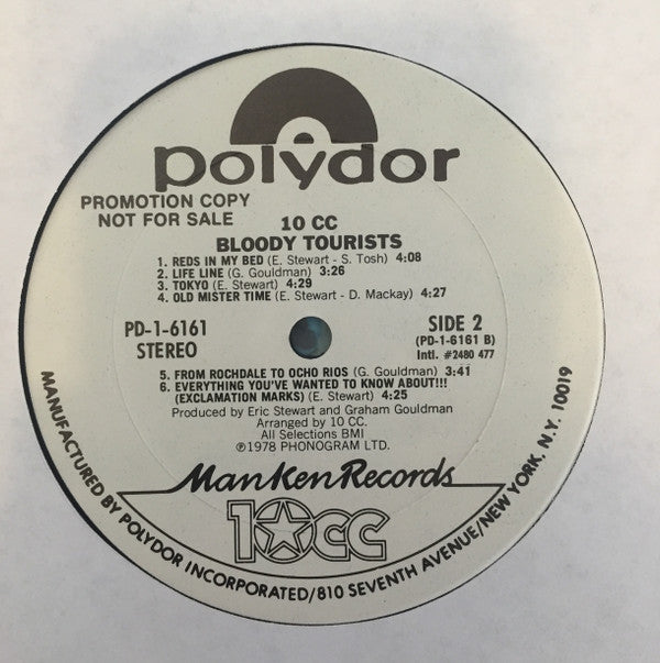 10cc - Bloody Tourists (VG+) (Vinyl LP)