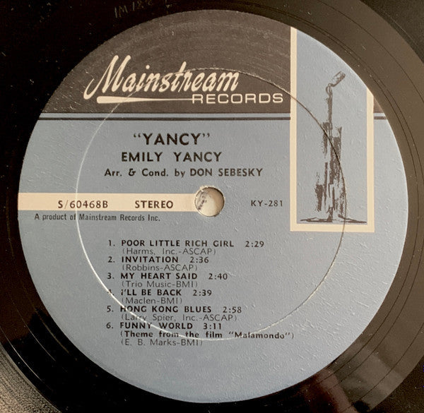 Yancy, Emily - Yancy (VG+) (Vinyl LP)