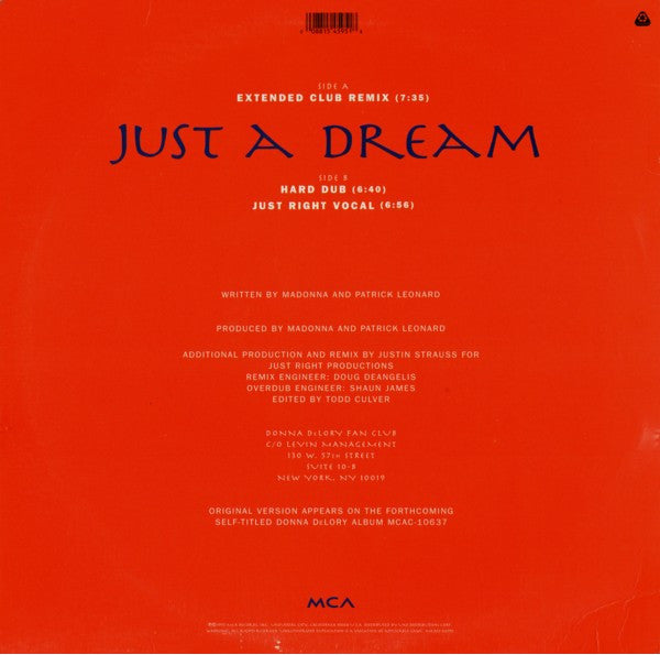 DeLory, Donna - Just A Dream (VG+) (Vinyl LP)