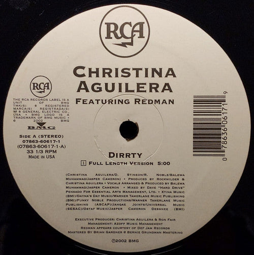 Aguilera, Christina - Dirrty (VG+) (Vinyl LP)