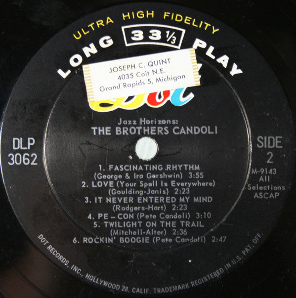Brothers Candoli - The Brothers Candoli (Vinyl, VG+) (Vinyl LP)