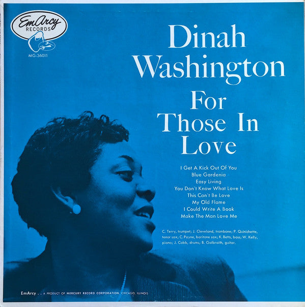 Washington, Dinah - For Those In Love (Vinyl, VG) (Vinyl LP)