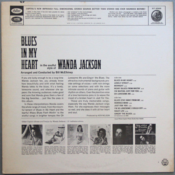 Jackson, Wanda - Blues In My Heart (VG+) (Vinyl LP)