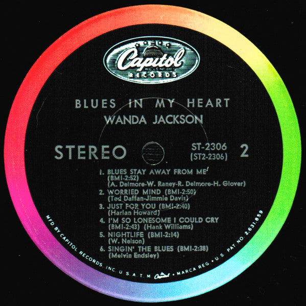 Jackson, Wanda - Blues In My Heart (VG+) (Vinyl LP)