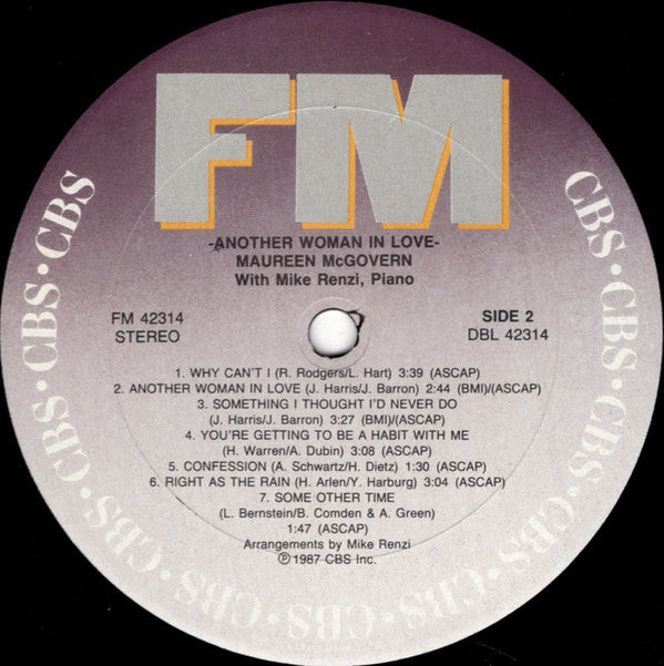 McGovern, Maureen - Another Woman In Love (VG+) (Vinyl LP)