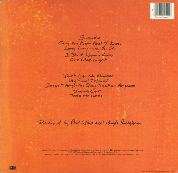 Collins, Phil - No Jacket Required (Vinyl, VG+) (Vinyl LP)