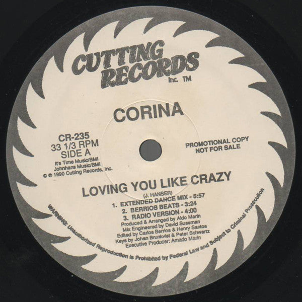Corina - Loving You Like Crazy (VG+) (Vinyl LP)