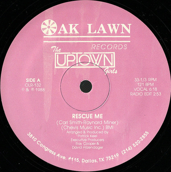 Uptown Girls - Rescue Me (VG+) (Vinyl LP)