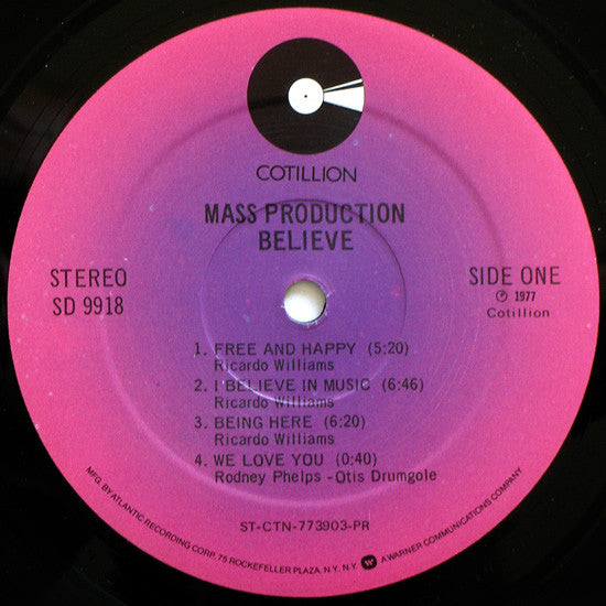Mass Production - Believe (VG) (Vinyl LP)