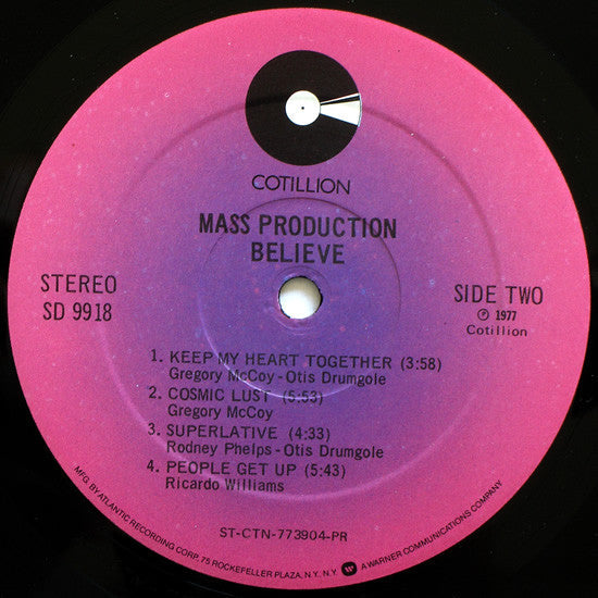 Mass Production - Believe (VG) (Vinyl LP)